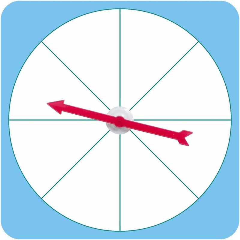 SUPXINJIA Magnetic Spinner for White Board School Dry Game Wheel Erase Magnetic 11.2in Dry Erase Spinning with Writing Film and Arrows for Classroom Math Manipulatives Supplies (8 grids) - Image 1